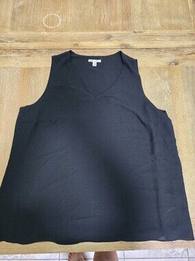 Cato Black V-Neck Sleeveless Knit Top